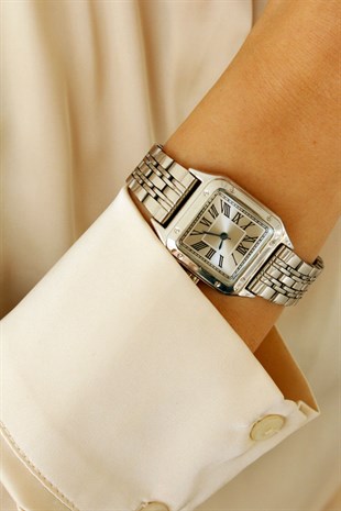 Elegant Serisi Gümüş Metal Saat